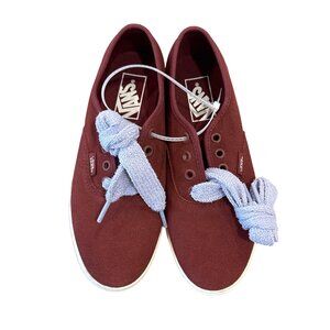 Vans Authentic Canvas Shoes Unisex 4.5M 6W Burgundy White